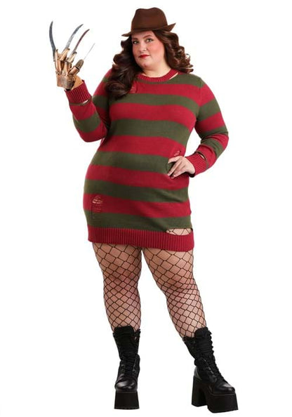 Women's Plus Size Freddy Krueger Costume Dress - US 4683