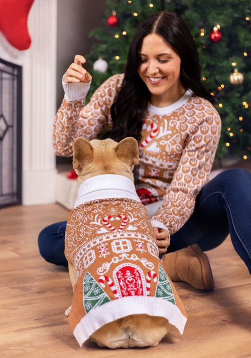 Women's Gingerbread House Ugly Christmas Sweater - US 4470