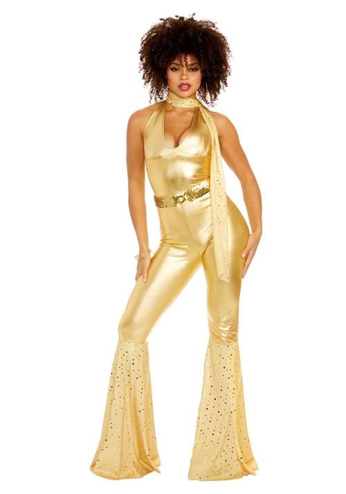 Women's Gold Disco Fox Costume - US 9092