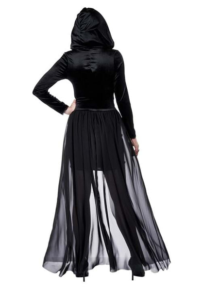 Gothic Hooded Costume Dress for Women - US 9295
