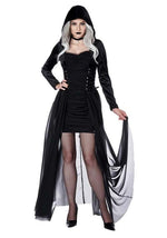 Gothic Hooded Costume Dress for Women - US 9295