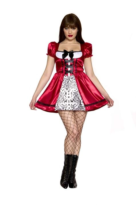 Gothic Red Riding Hood Costume for Women - US 9911
