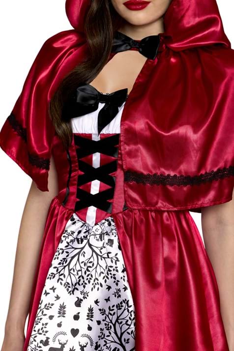 Gothic Red Riding Hood Costume for Women - US 9911