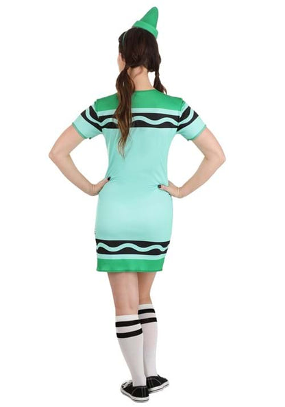 Women's Green Crayola Crayon Costume - US 0442