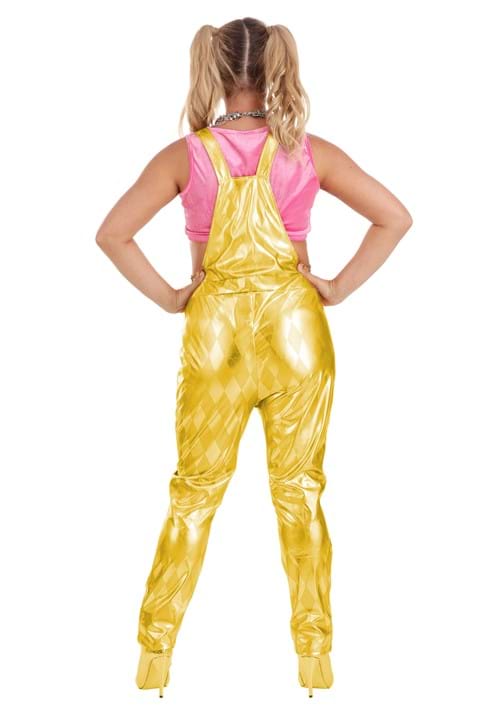Women's Harley Quinn Gold Overalls Costume - US 1890