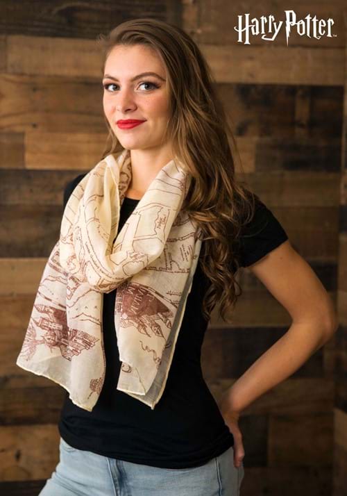 Harry Potter Marauders Map Lightweight Scarf - US 8837