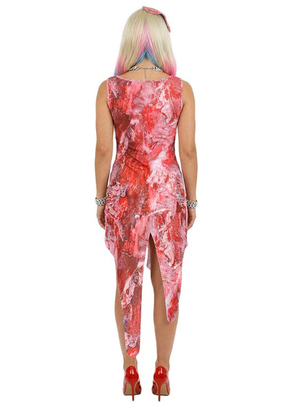 Women's High Steaks Pop Star Costume Meat Dress Costume - US 3590