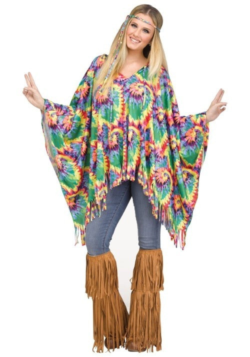Hippie Poncho Costume for Women - US 3872