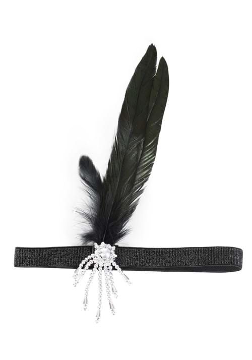 Women's Jeweled Black Costume Flapper Headband - US 6324