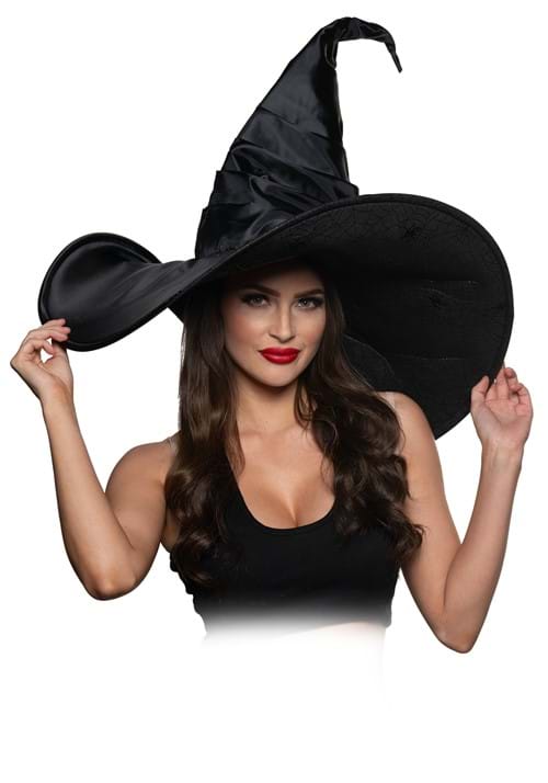 Jumbo Curved Costume Witch Hat for Women - US 4829