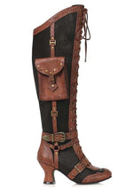 Lace Up Steampunk Heeled Boots for Women - US 2482
