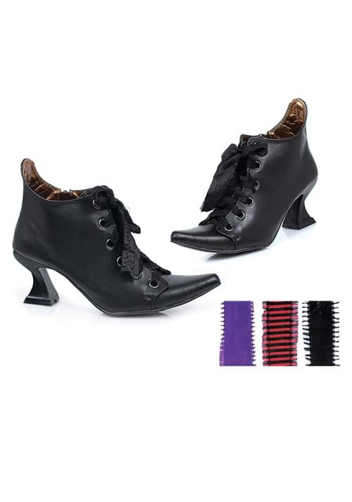 Women's Lace Up Witch Costume Shoes - US 0833