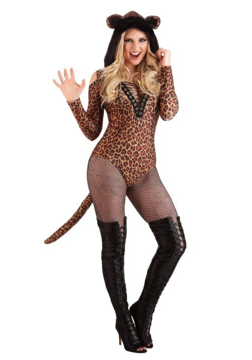 Women's Leopard Leotard Costume - US 8652