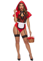 Sexy Little Red Romper Costume for Women - US 2228