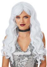 Women's Long White Wavy Wig - US 3095