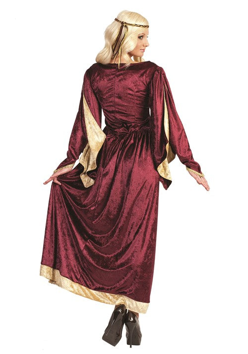 Women's Red Maid Marian Costume Dress - US 7477