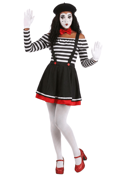 Women's Mirthful Mime Costume Dress - US 3411
