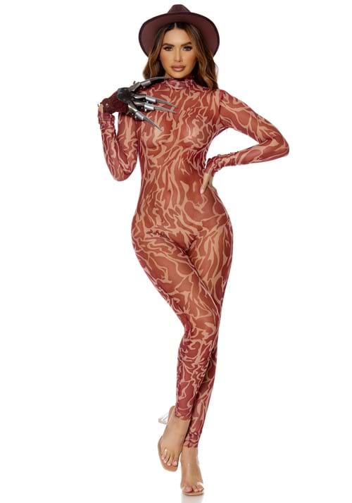 Nightmare Freddy Jumpsuit Women's Costume with Glove - US 6715