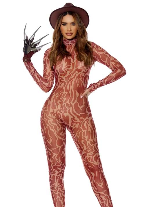 Nightmare Freddy Jumpsuit Women's Costume with Glove - US 6715