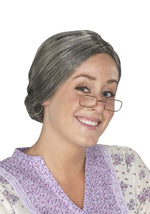Women's Old Lady Grandma Costume Wig - US 7814