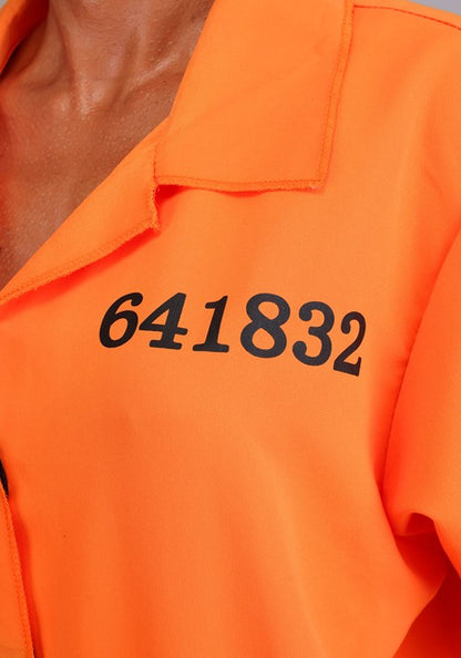 Women's Orange Prison Costume Jumpsuit - US 5664