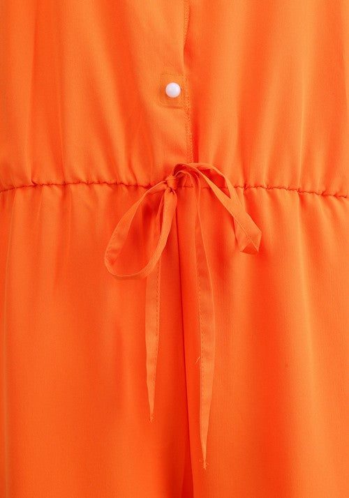Women's Orange Prison Costume Jumpsuit - US 5664