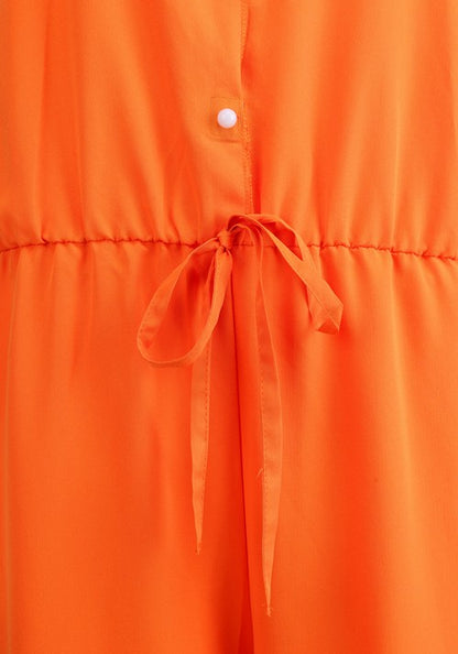 Women's Orange Prison Costume Jumpsuit - US 5664