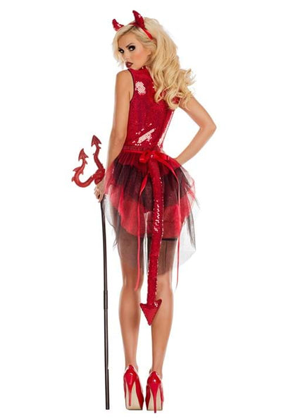 Women's Sexy Pentagram Devil Costume - US 2582