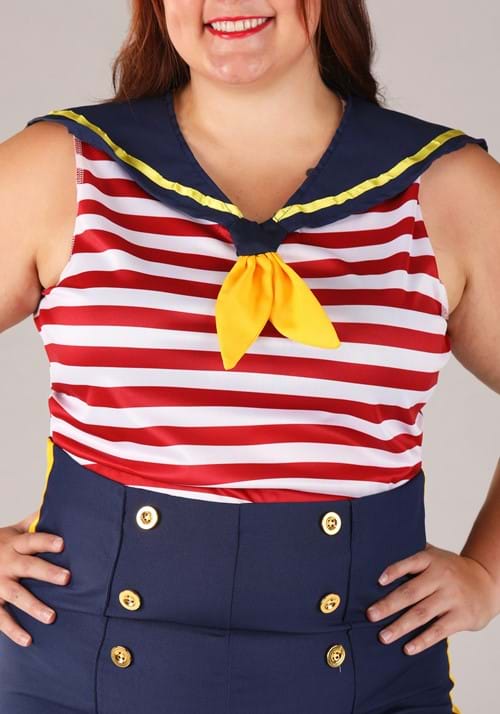 Women's Plus Size Perfect Pin Up Sailor Costume - US 7074
