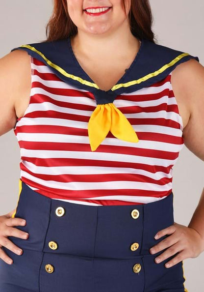 Women's Plus Size Perfect Pin Up Sailor Costume - US 7074