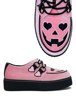 Women's Pink Velvet Jack O' Heart Creeper Shoe - US 2212