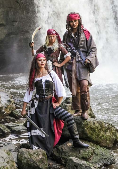 Skeleton Flag Rogue Pirate Costume for Women - US 2221