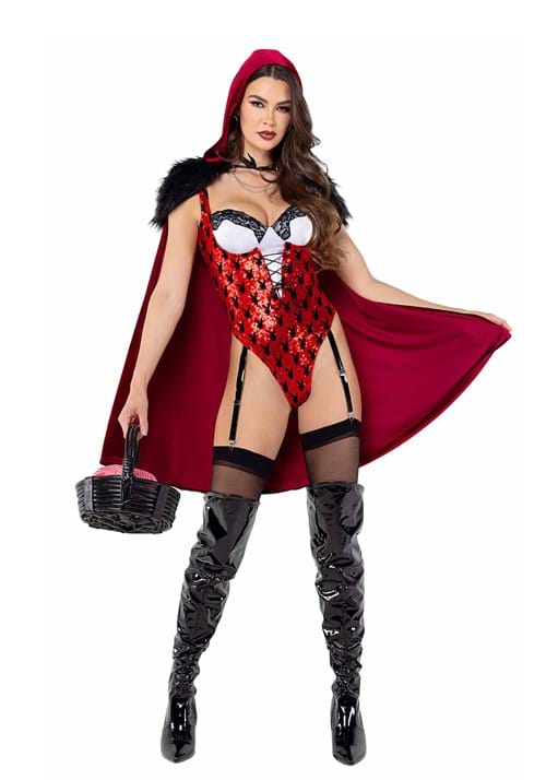Women's Playboy Bunny Red Riding Hood Sexy Costume - US 7815