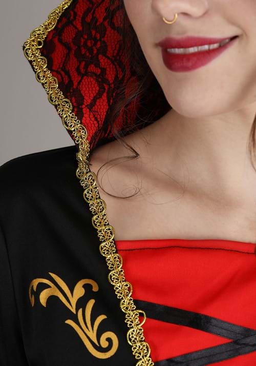 Women's Plus Size Black and Red Vampire Costume Dress - US 0120