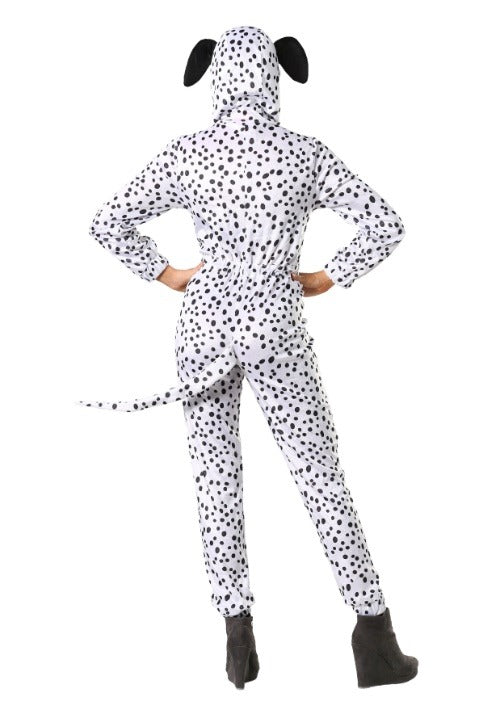 Plus Size Women's Cozy Dalmatian Jumpsuit Costume - US 9480