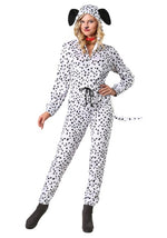 Plus Size Women's Cozy Dalmatian Jumpsuit Costume - US 9480