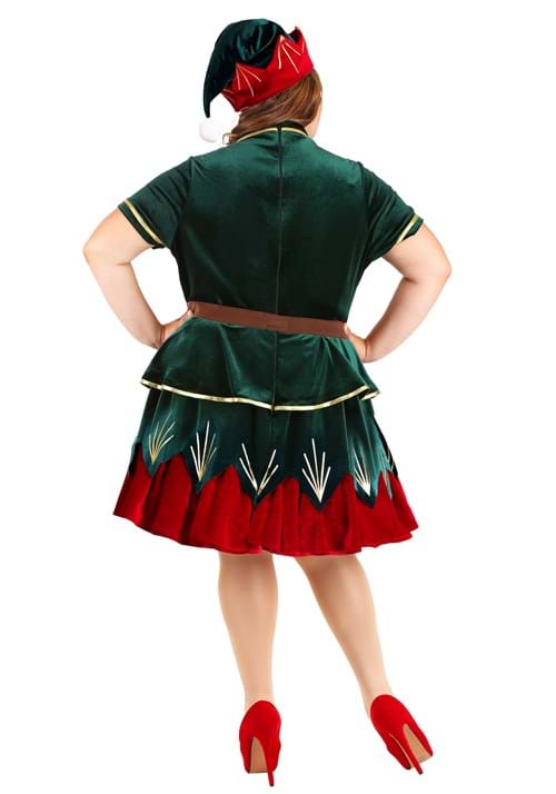 Women's Plus Size Deluxe Christmas Elf Costume Dress - US 8367