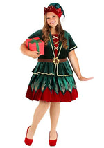 Women's Plus Size Deluxe Christmas Elf Costume Dress - US 8367