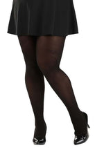 Plus Women's Opaque Black Tights - US 9213