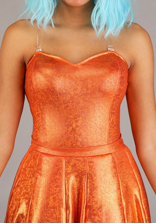 Plus Size Orange Iridescent Octopus Costume for Women - US 7655