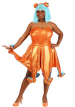 Plus Size Orange Iridescent Octopus Costume for Women - US 7655