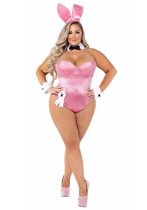 Plus Size Pink Playboy Bunny Sexy Women's Costume - US 7627
