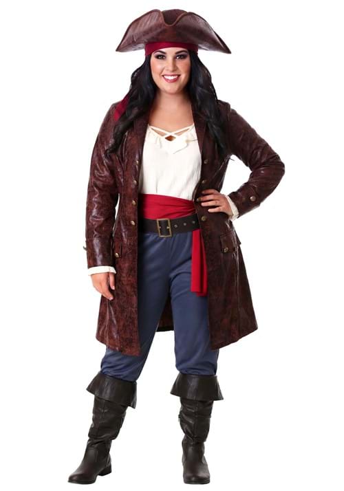 Plus Size Women's Pretty Pirate Captain Costume - US 0051