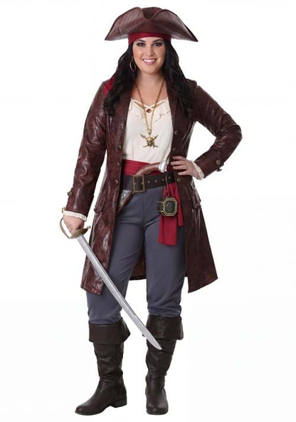 Plus Size Women's Pretty Pirate Captain Costume - US 0051