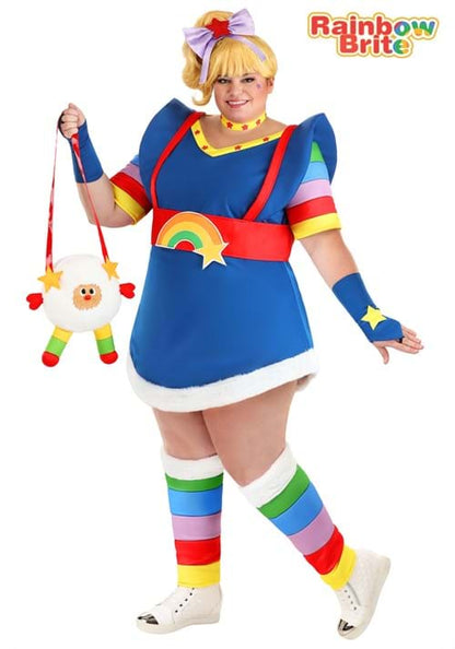 Women's Plus Size Rainbow Brite Costume - US 5162