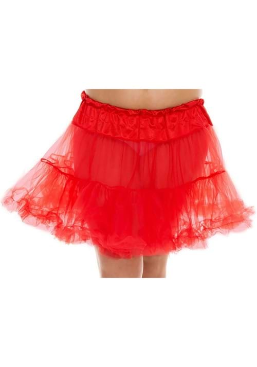 Plus Size Red Tulle Petticoat for Women - US 9189