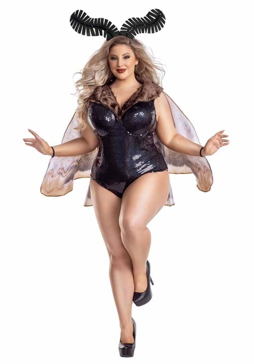 Women's Sexy Midnight Moth Plus Size Costume - US 3034