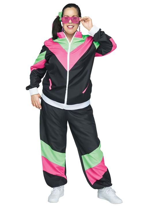 Plus Size 80's Track Suit Costume for Women - US 6787