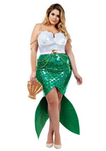 Plus Size Women's Alluring Sea Siren Mermaid Costume - US 5801