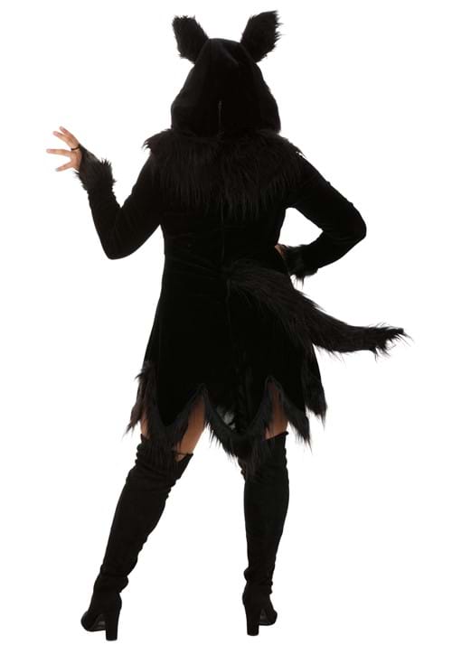 Women's Plus Size Black Wolf Costume Dress - US 2051